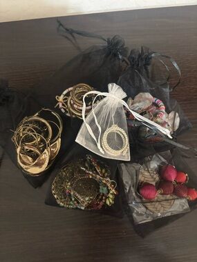 Mixed Lot of Fashion Jewelry - Gold & Multicolor Earrings & Bracelets